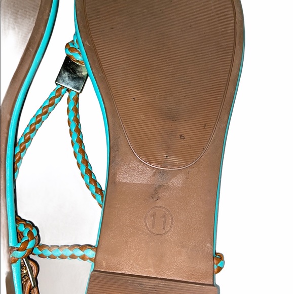 Mossimo Turquoise Teal Braided Sandal - Picture 6 of 6
